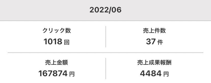 6月月間数値